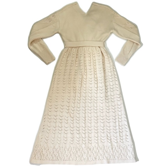 NWT Lacemade Vine Diary Cream Knitted Dress - Picture 5 of 6
